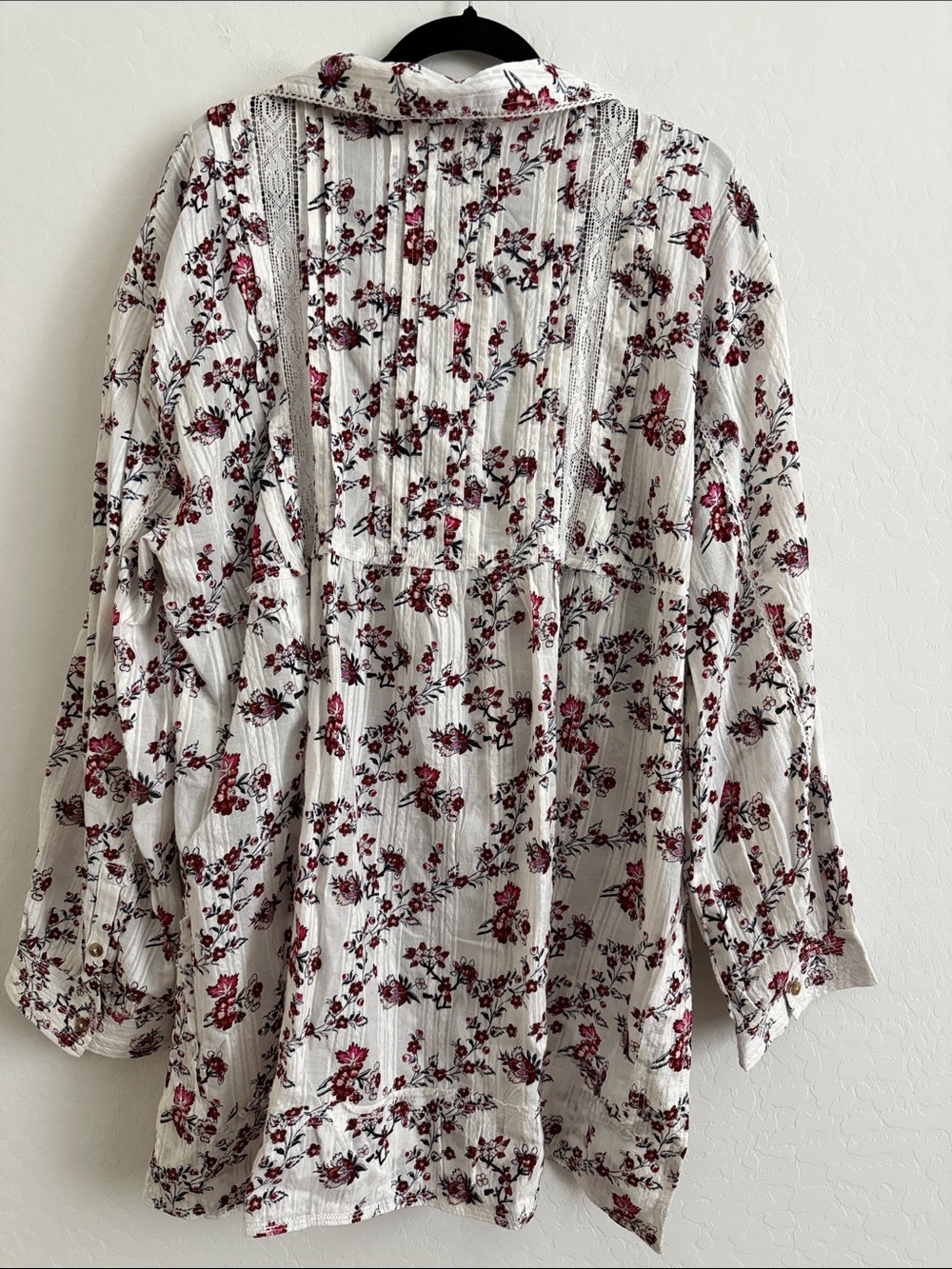 Pilcro Collared Pintuck Blouse Sz XL - Picture 7 of 9
